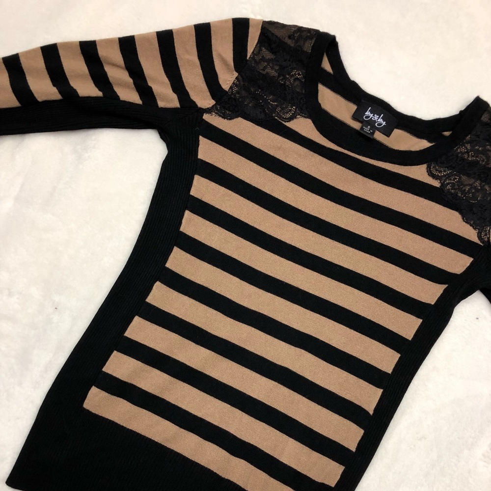 Brown and black striped sweater